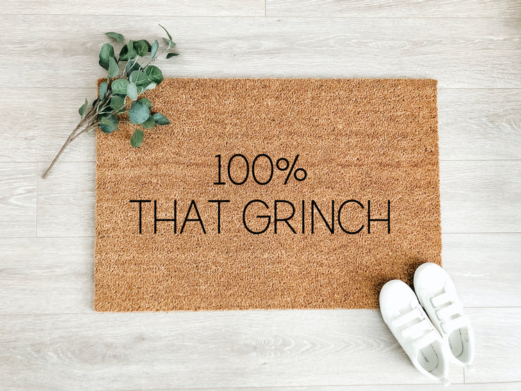100% That Grinch Doormat