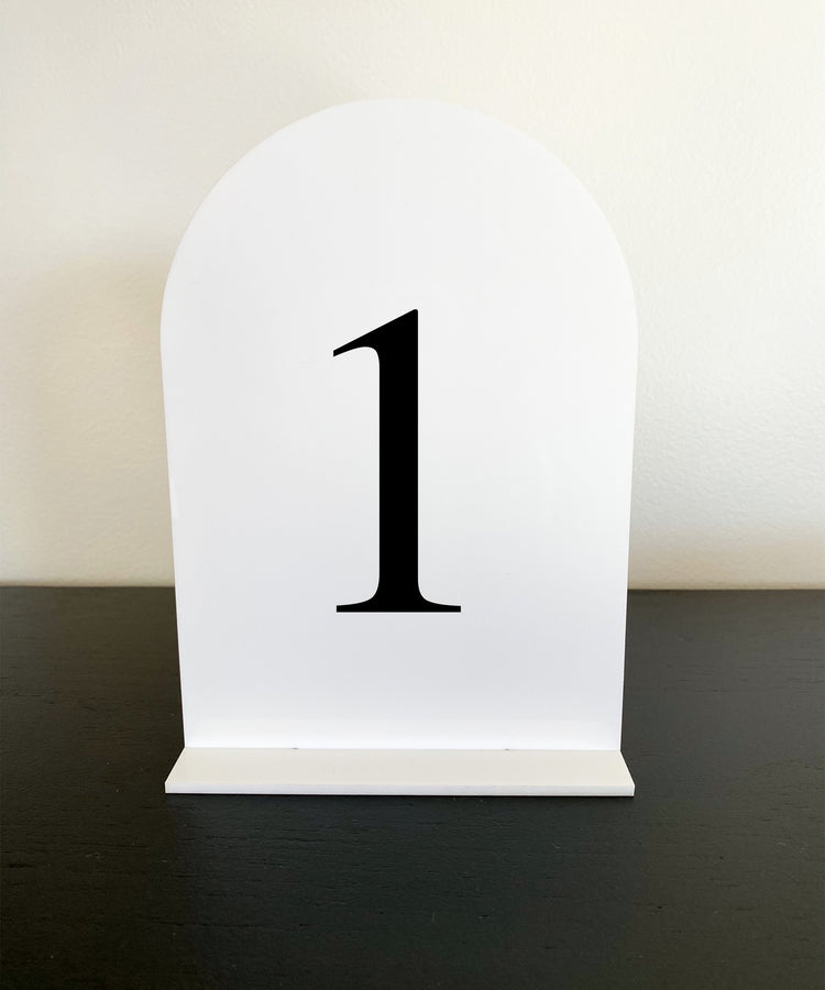 Acrylic Wedding Table Number Sign