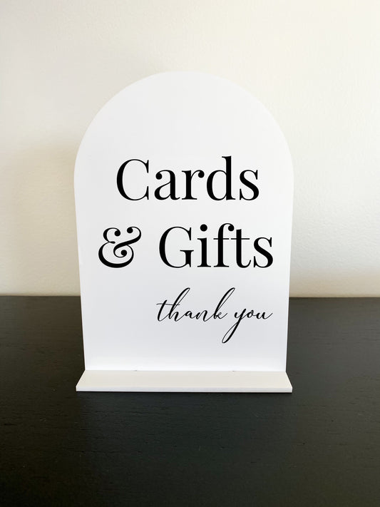 Acrylic Wedding Cards and Gifts Sign