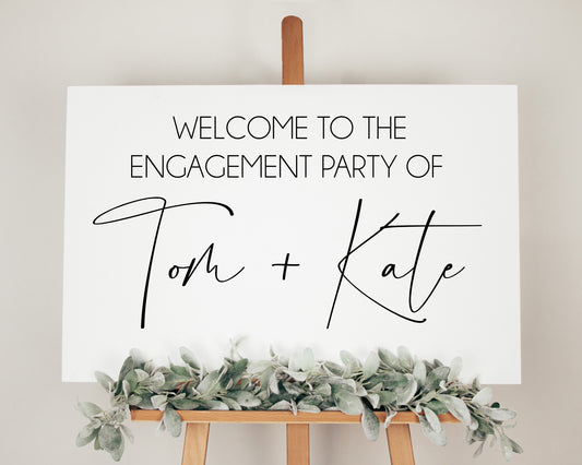 Acrylic Engagement Party Welcome Sign