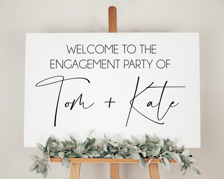Acrylic Engagement Party Welcome Sign