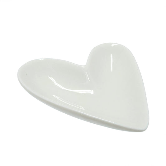 Porcelain Heart Trinket Dish, L