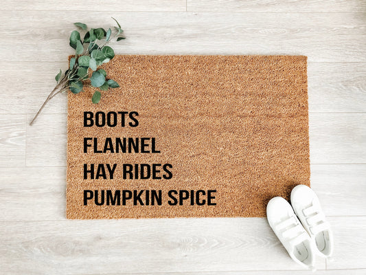Fall Checklist Doormat