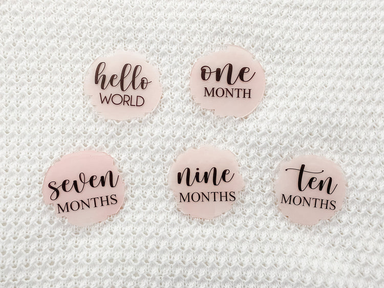 Acrylic Baby Milestone Rounds