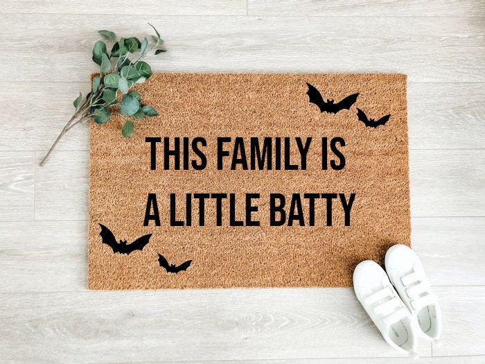 Batty Halloween Doormat