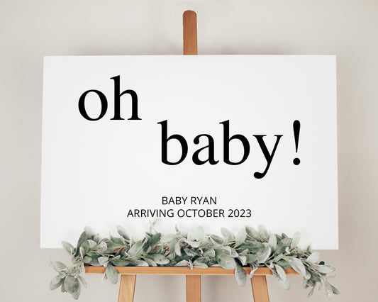 Oh Baby Welcome Sign Acrylic