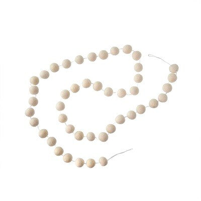 Pom Pom Garland, White