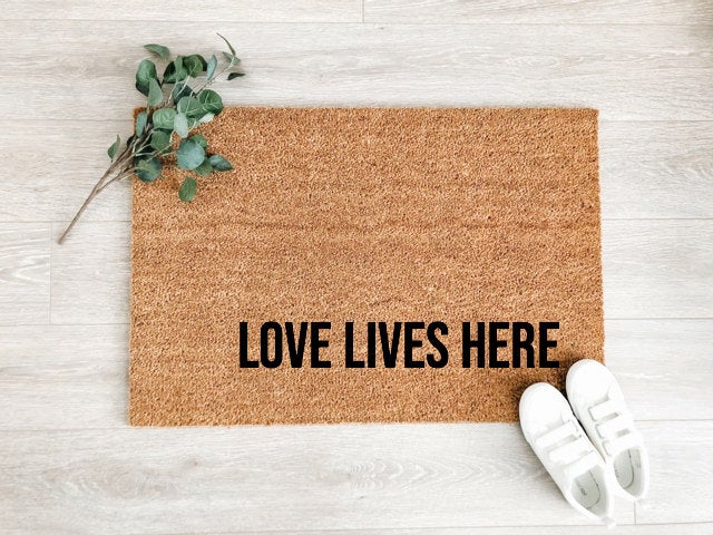 Love Lives Here Doormat