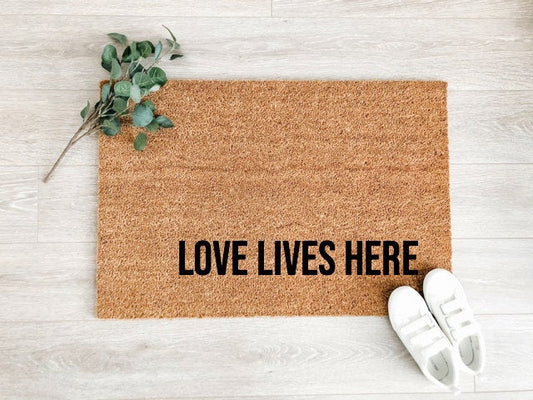 Love Lives Here Doormat