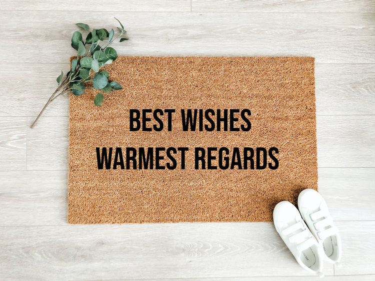 Best Wishes Warmest Regards Doormat