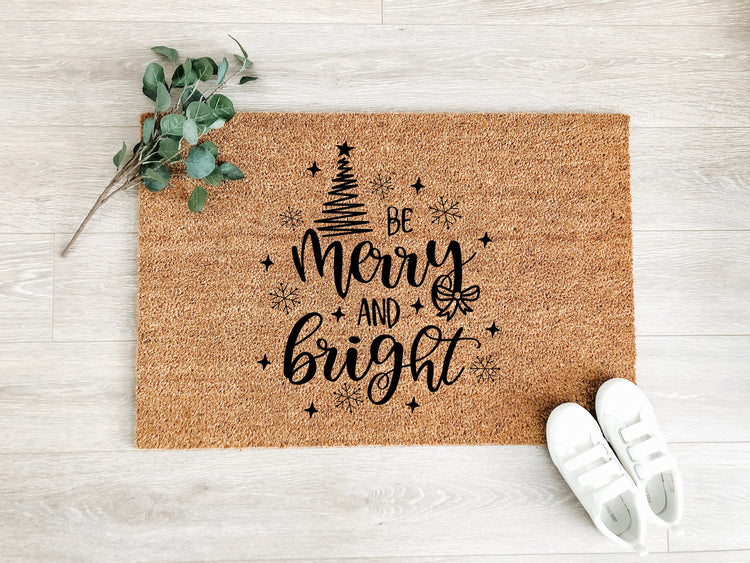 Be Merry and Bright Christmas Doormat